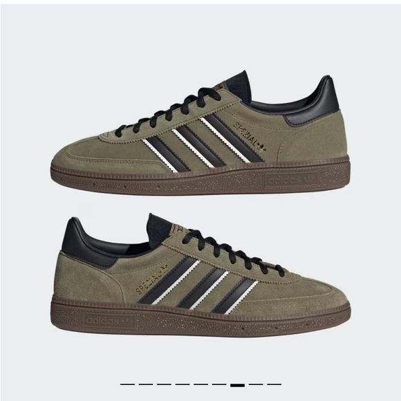 Adidas Handball Spezial in Focus Olive / Core Black / Crystal White, Size 4.5 - Picture 6 of 10